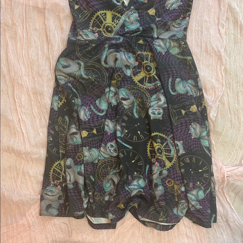 NWNT Steampunk Cheshire Cat Dress Alice in Wonderland - Picture 7 of 8